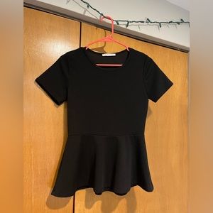 Classy black shirt with flowy bottom